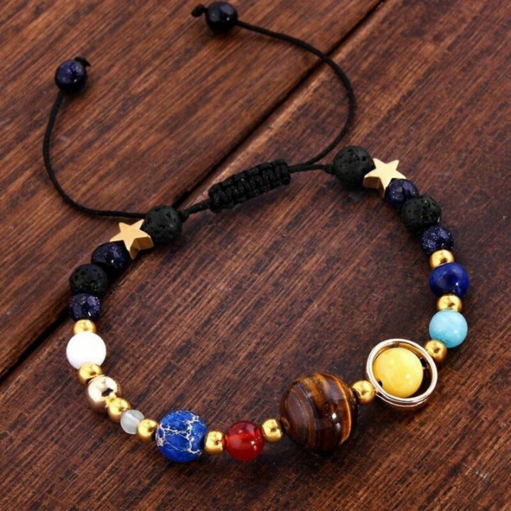 Galaxy Solar System Eight Planets Bracelet